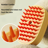 Steam pet brush for removing loose hair