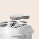 Pet food storage container with scoop and lid