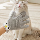Double-sided cat grooming glove for cat coat care