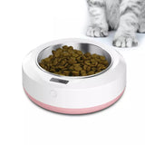 Portable automatic pet feeder for dogs and cats