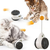 Automatic interactive cat toy puzzle ball