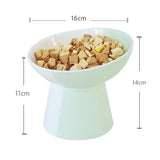 Ceramic pet food bowl set for cats