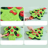 Interactive dog puzzle toy Christmas tree feeder