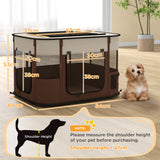 Portable dog playpen with storage bag