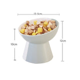 Ceramic pet food bowl set for cats