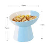 Ceramic pet food bowl set for cats