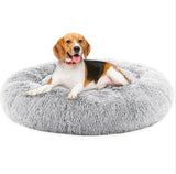 Calming donut pet bed washable plush design
