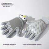 Double-sided cat grooming glove for pet cleaning