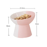 Ceramic pet food bowl set feeding bowls