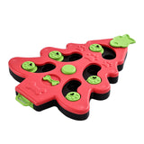 Interactive dog puzzle toy Christmas tree feeder