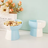 Ceramic pet food bowl set feeding bowls