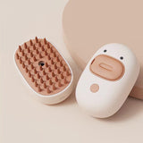 Steam pet brush for dog grooming