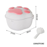Pet food storage container with scoop and lid