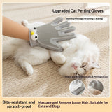 Double-sided cat grooming glove for cat coat care