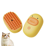 Steam pet brush for dogs and cats