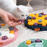Interactive dog feeding toy slow food plate