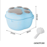 Pet food storage container with scoop and lid