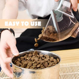 Pet food measuring scoop for cat food