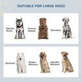 Raised dog feeding station with dog bowls