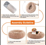 Calming donut pet bed washable plush design