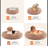 Calming donut pet bed washable plush design