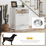 Pet feeder station cabinet for dog feeding